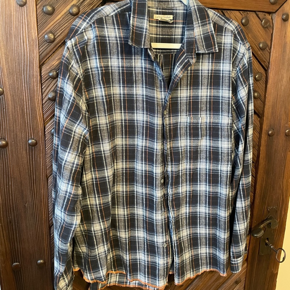 Carbon to Cobalt flannel men’s shirt